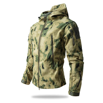 Men Waterproof Camo Jacket Windbreaker