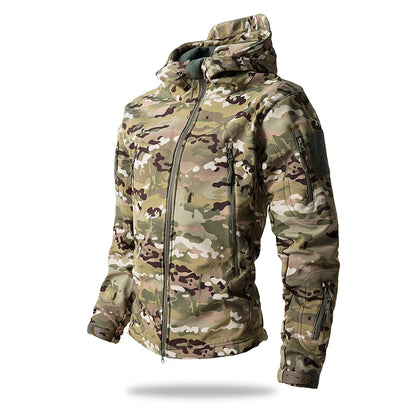 Men Waterproof Camo Jacket Windbreaker