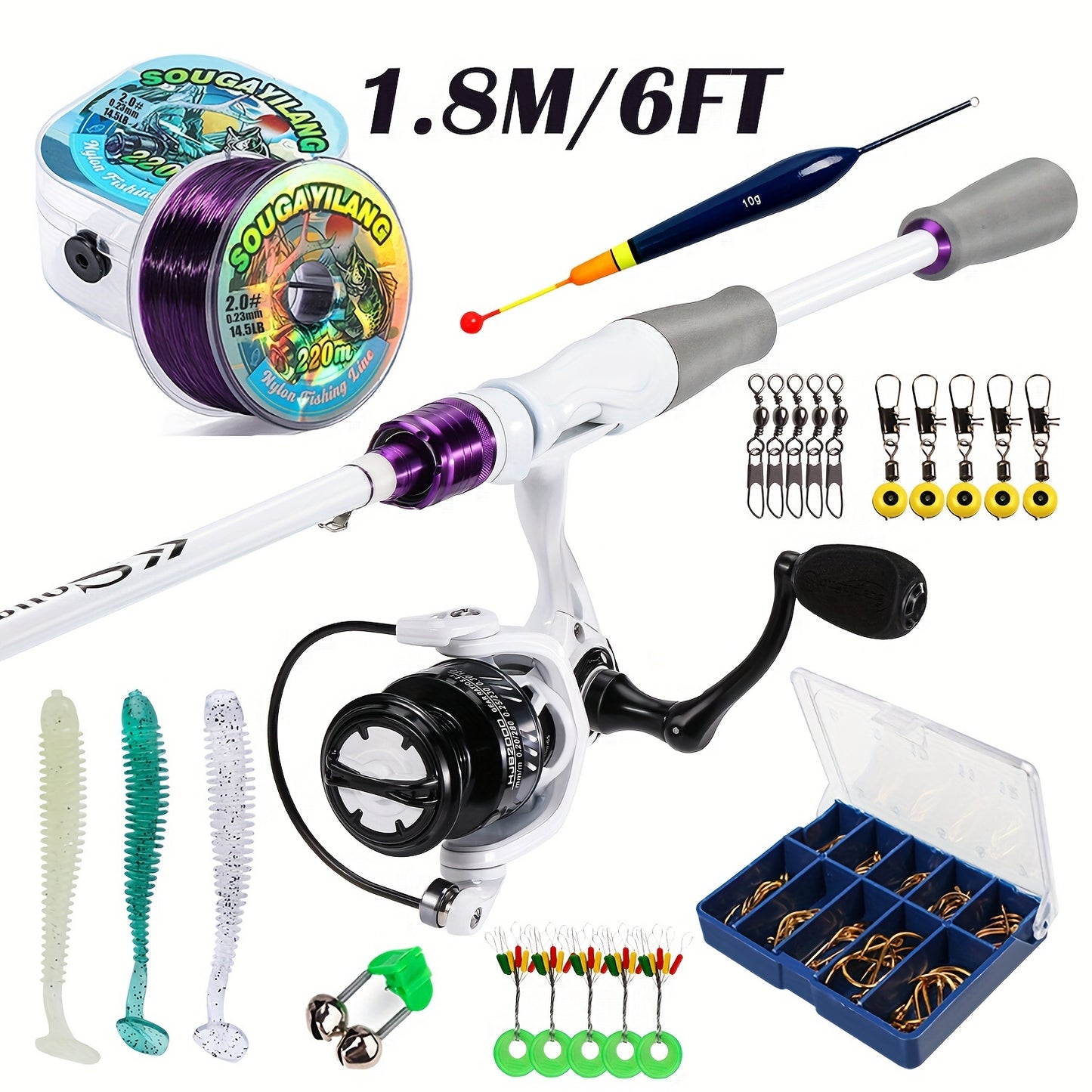 Sougayilang 2 Sections Fishing Rod