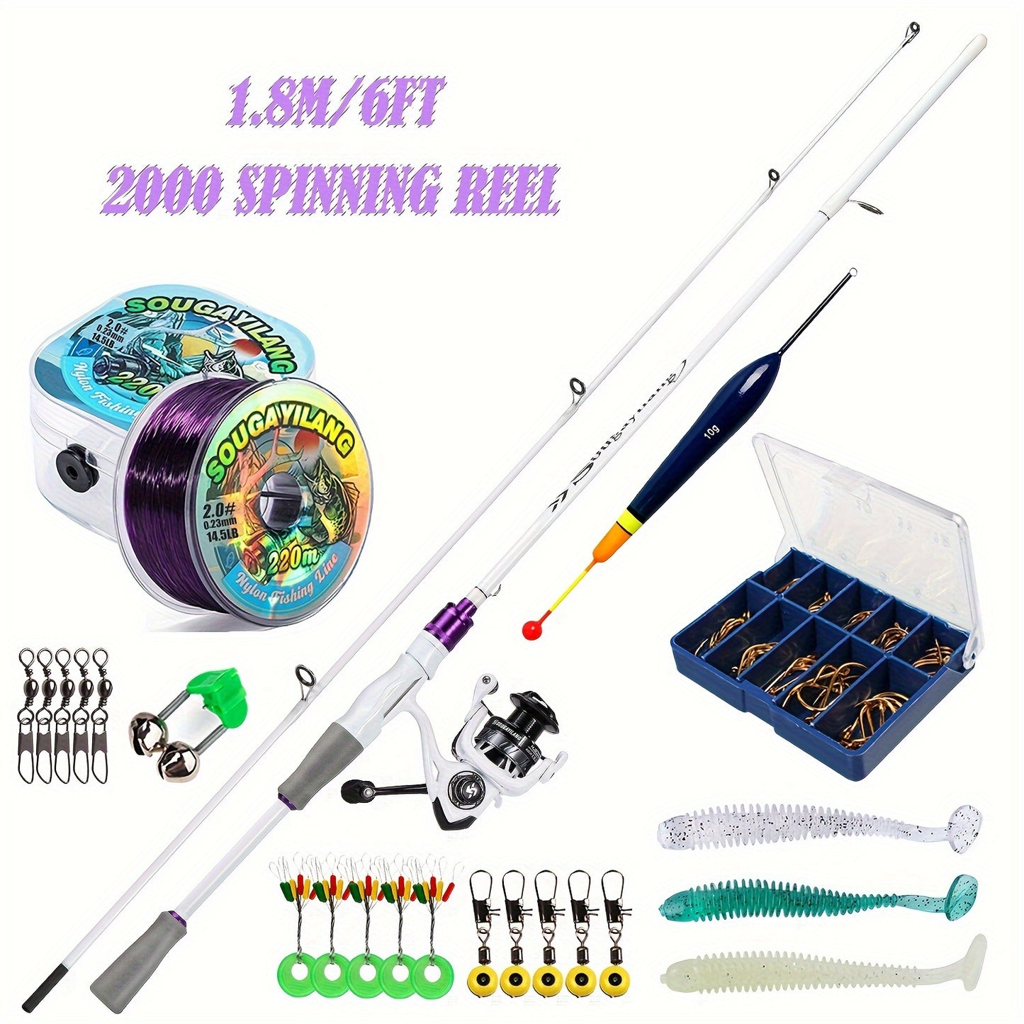 Sougayilang 2 Sections Fishing Rod