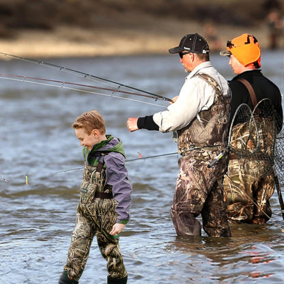 Youth Camo Fishing Waders with Boots