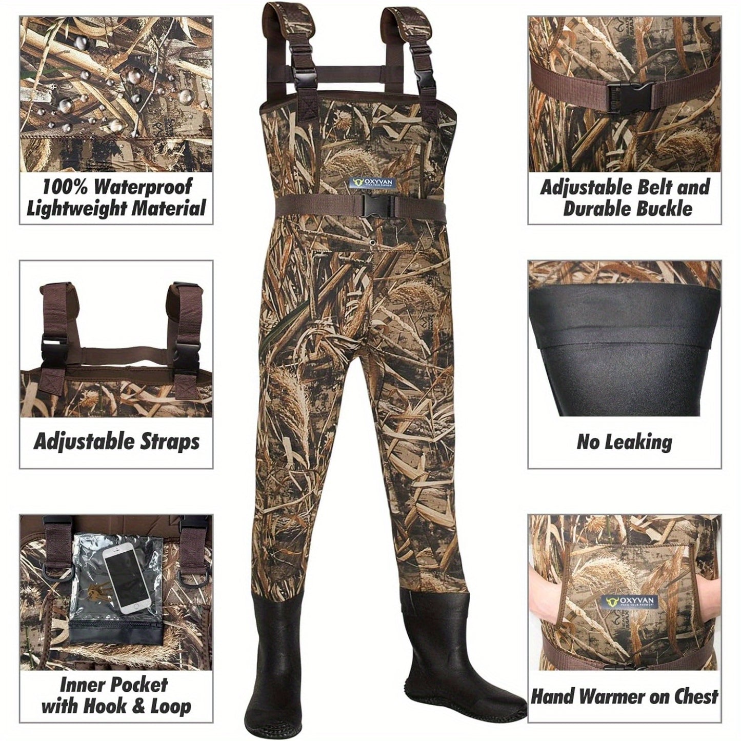 Youth Camo Fishing Waders with Boots