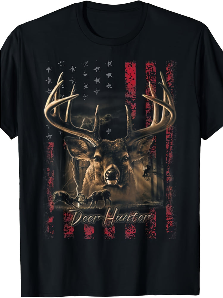 Men'S Patriotic Deer Hunter T-Shirt
