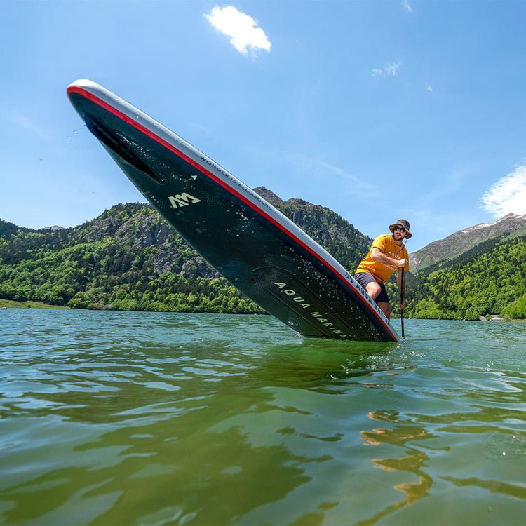 Aqua Marina Hyper BT - 23HY02 Navy Touring SUP With Hydrodynamic Rail Edges & Adjustable Bungee, 12FT (SAK23285) - Trailmark Outdoors
