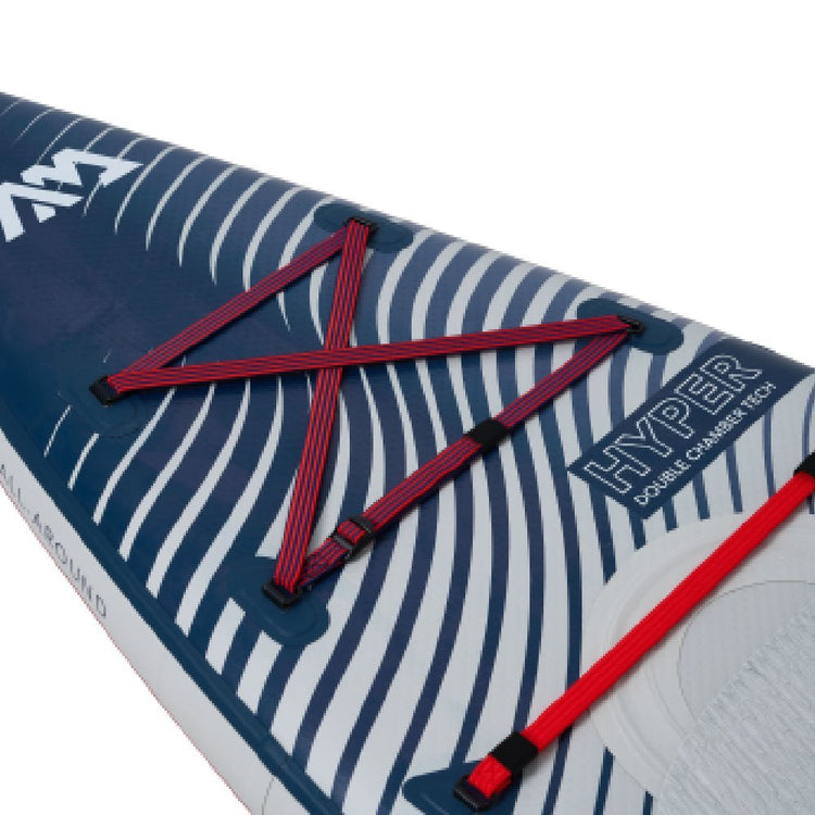 Aqua Marina Hyper BT - 23HY02 Navy Touring SUP With Hydrodynamic Rail Edges & Adjustable Bungee, 12FT (SAK23285) - Trailmark Outdoors