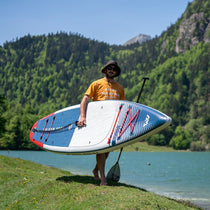Aqua Marina Hyper BT - 23HY02 Navy Touring SUP With Hydrodynamic Rail Edges & Adjustable Bungee, 12FT (SAK23285) - Trailmark Outdoors