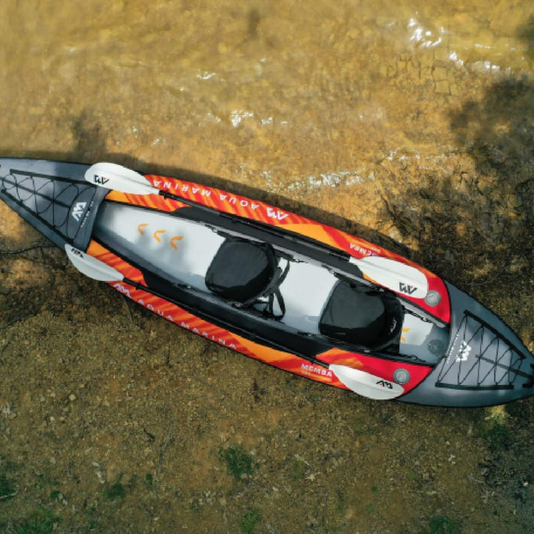 Aqua Marina Memba 390 Premium 2 - Person Touring Kayak With DWF Deck And Paddles, 12FT (SAK17282) - Trailmark Outdoors