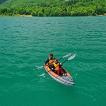 Aqua Marina Memba 390 Premium 2 - Person Touring Kayak With DWF Deck And Paddles, 12FT (SAK17282) - Trailmark Outdoors