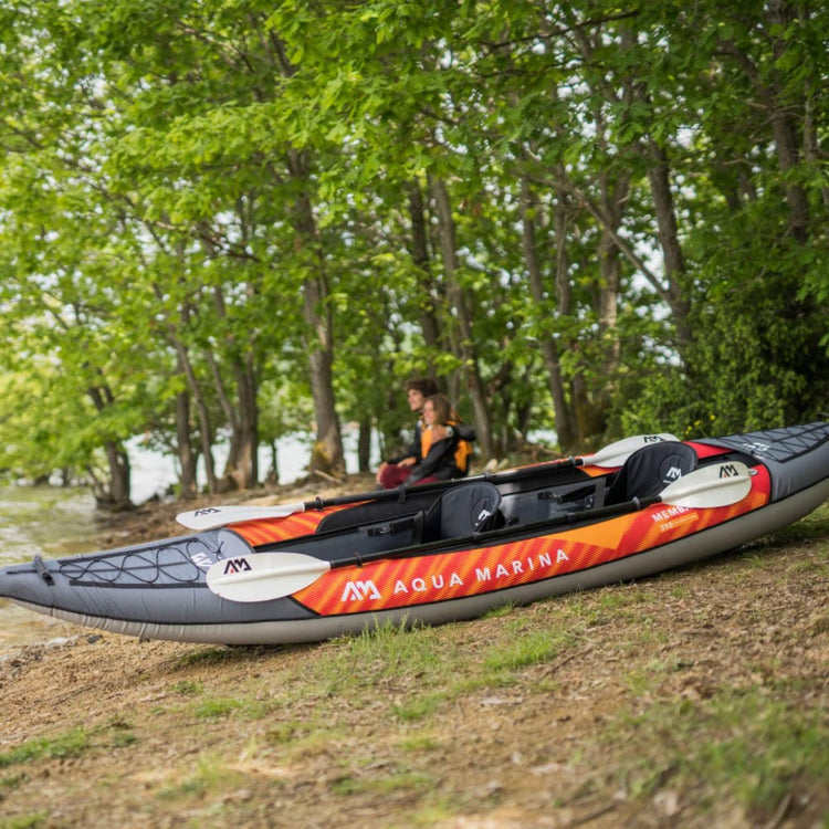 Aqua Marina Memba 390 Premium 2 - Person Touring Kayak With DWF Deck And Paddles, 12FT (SAK17282) - Trailmark Outdoors