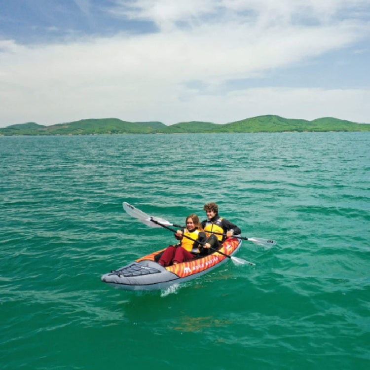 Aqua Marina Memba 390 Premium 2 - Person Touring Kayak With DWF Deck And Paddles, 12FT (SAK17282) - Trailmark Outdoors