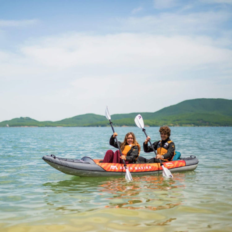 Aqua Marina Memba 390 Premium 2 - Person Touring Kayak With DWF Deck And Paddles, 12FT (SAK17282) - Trailmark Outdoors