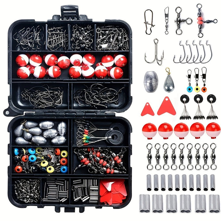 Durable Stainless Steel 264pcs Fishing Tackle Kit - Trailmark Outdoors