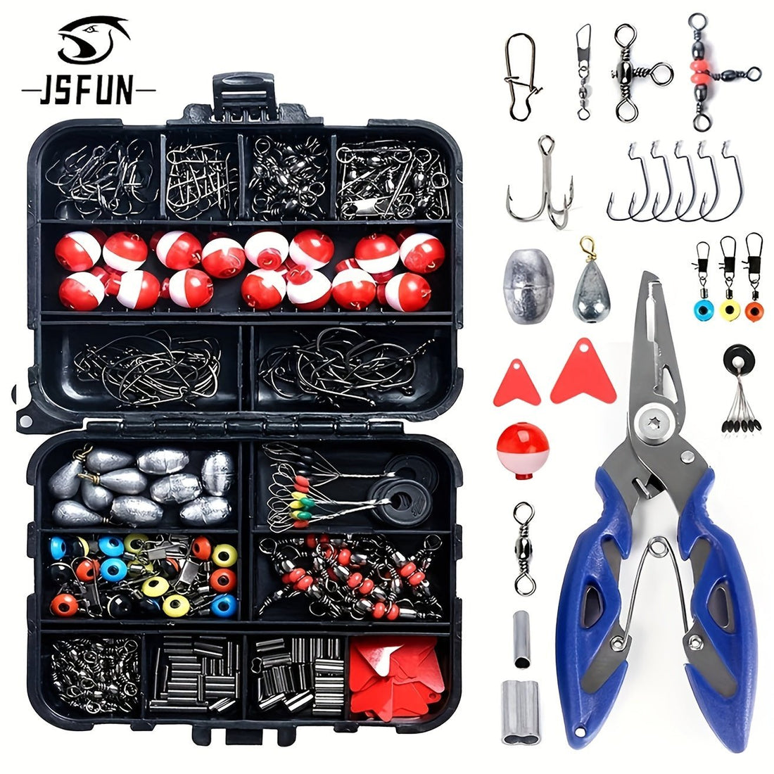 Durable Stainless Steel 264pcs Fishing Tackle Kit - Trailmark Outdoors