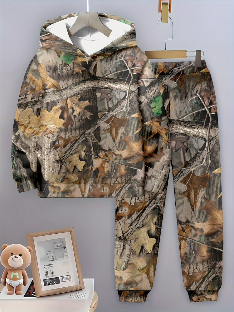 Boys' camo Hoodie and Jogger Set