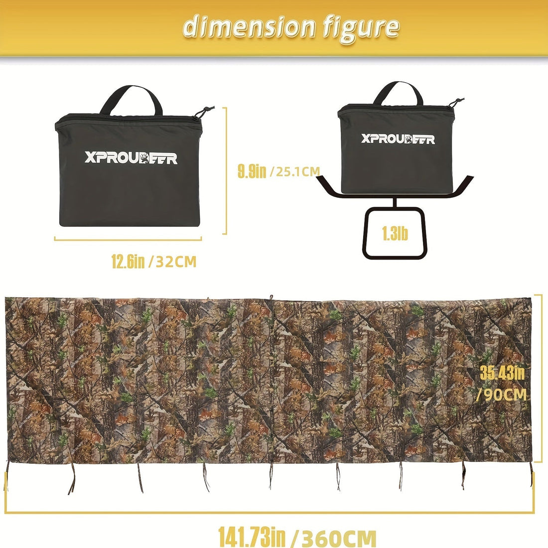 Large Camo Tree Stand Blind Kit - Trailmark Outdoors
