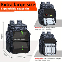 Large Fishing Gear Backpack with Rod Holder - Trailmark Outdoors