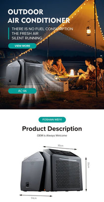 Portable Camping Mobile Outdoor Air Conditioner Without Outdoor Unit No Installation, No Drainage, Easy T - Trailmark Outdoors