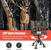 Tangkula Hunting Chair, 360 Degree Silent Swivel - Trailmark Outdoors